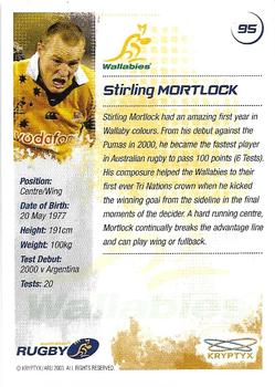 2003 Kryptyx The Defenders Australian Rugby Union #95 Stirling Mortlock Back
